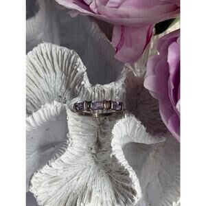 Avon 925 Sterling Silver Amethyst Ring Size 6